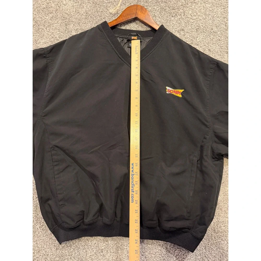 Sonic Windbreaker Pullover Mens XL Black 2004 National Convention V-Neck Jacket